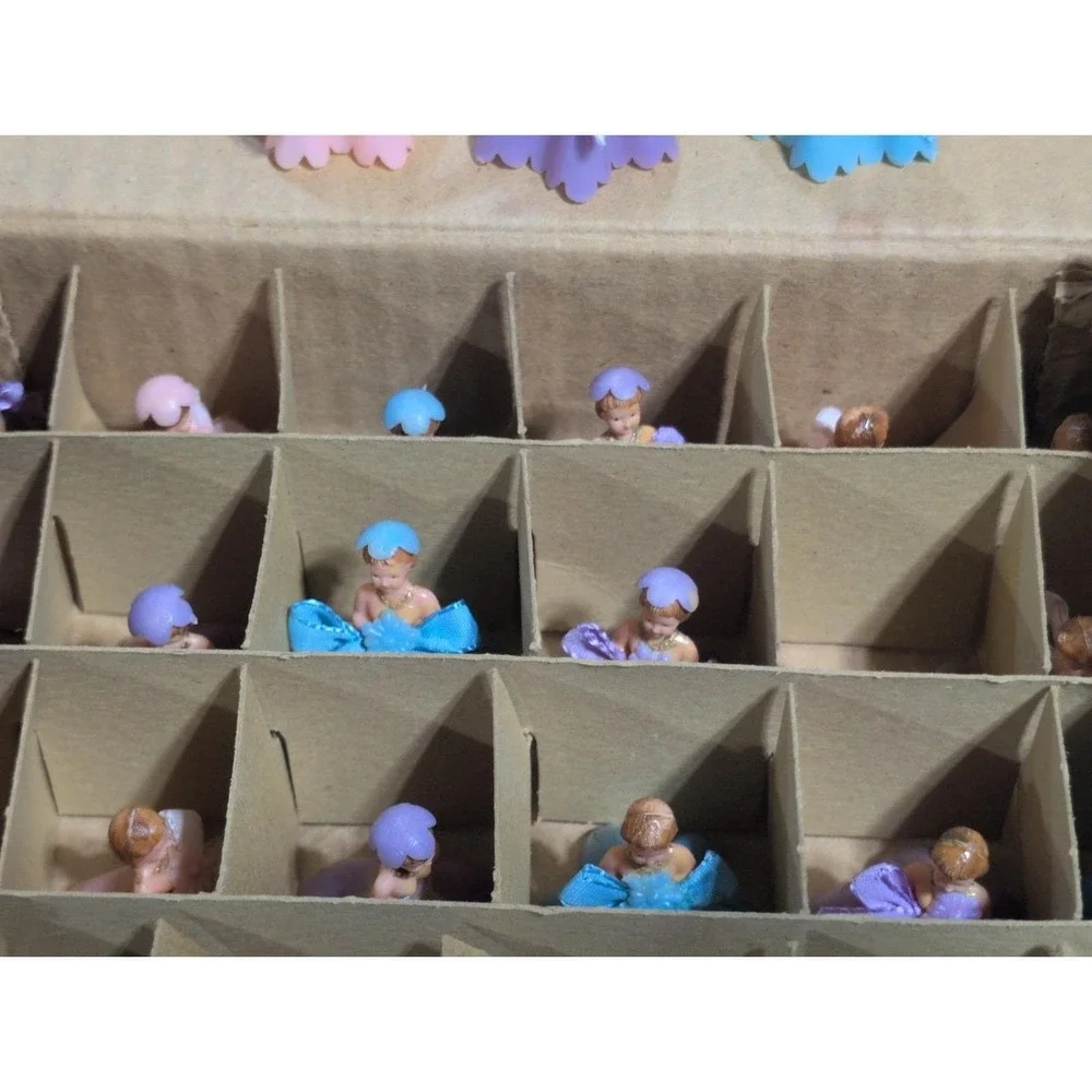 21 Ballroom Ladies Cake Decorations Hong Kong Pink Blue Lav 1.5 In Tall, 1950s